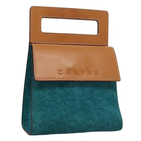 CELINE C Macadam Canvas Hand Bag Blue Auth 107897 - Picture 1 of 16
